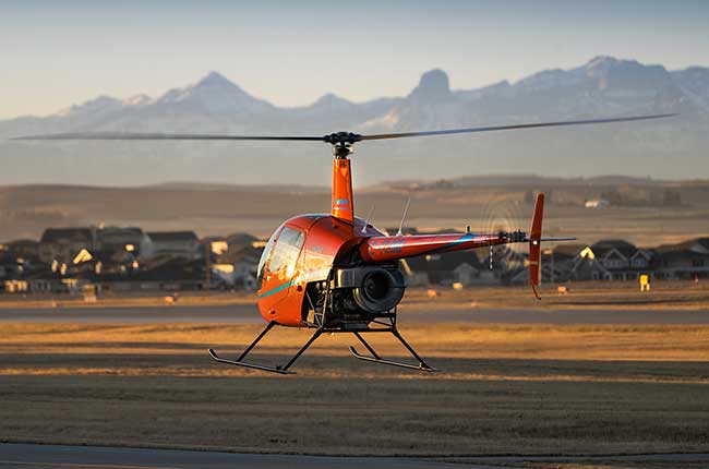 Mountain View Helicopters aircraft in Calgary operations