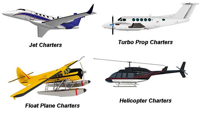 Charter aircraft types